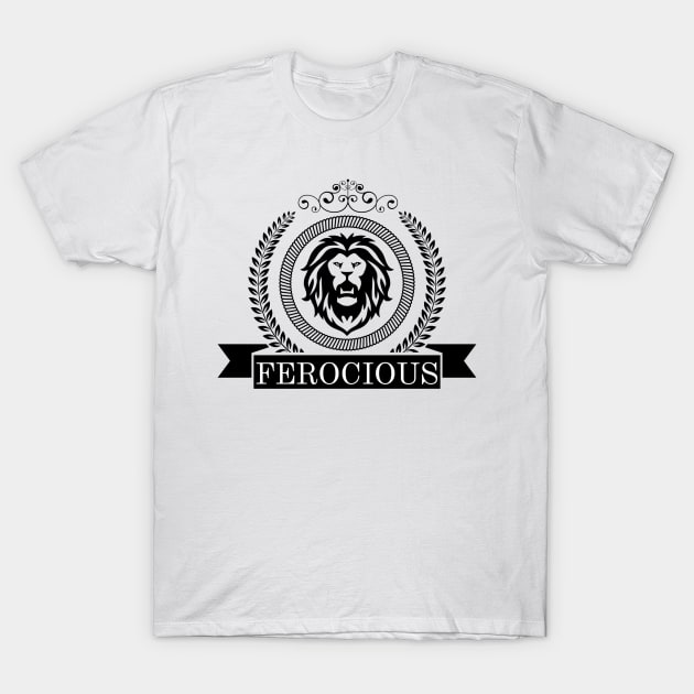 Ferocious Lion T-Shirt by FungibleDesign